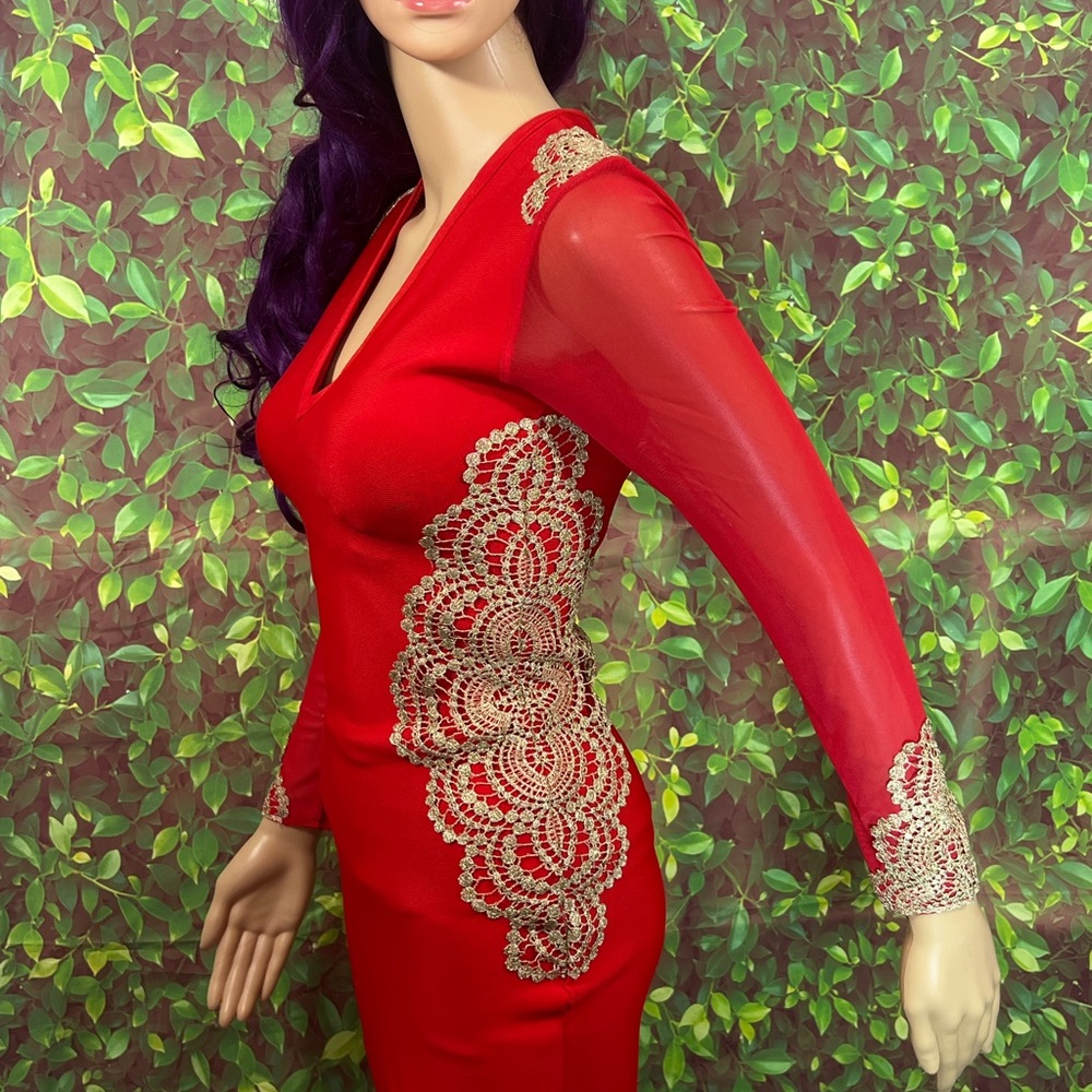 Adice Red Zip-Up Dress - Picture 9 of 15